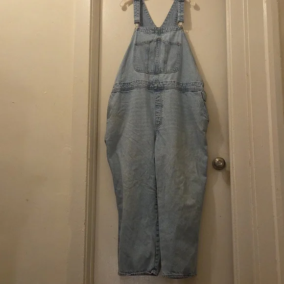 OLD NAVY Blue Denim long Overalls size 26 Unisex - Picture 2 of 4